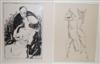 RUDOLPH BAUER Two lithographs.